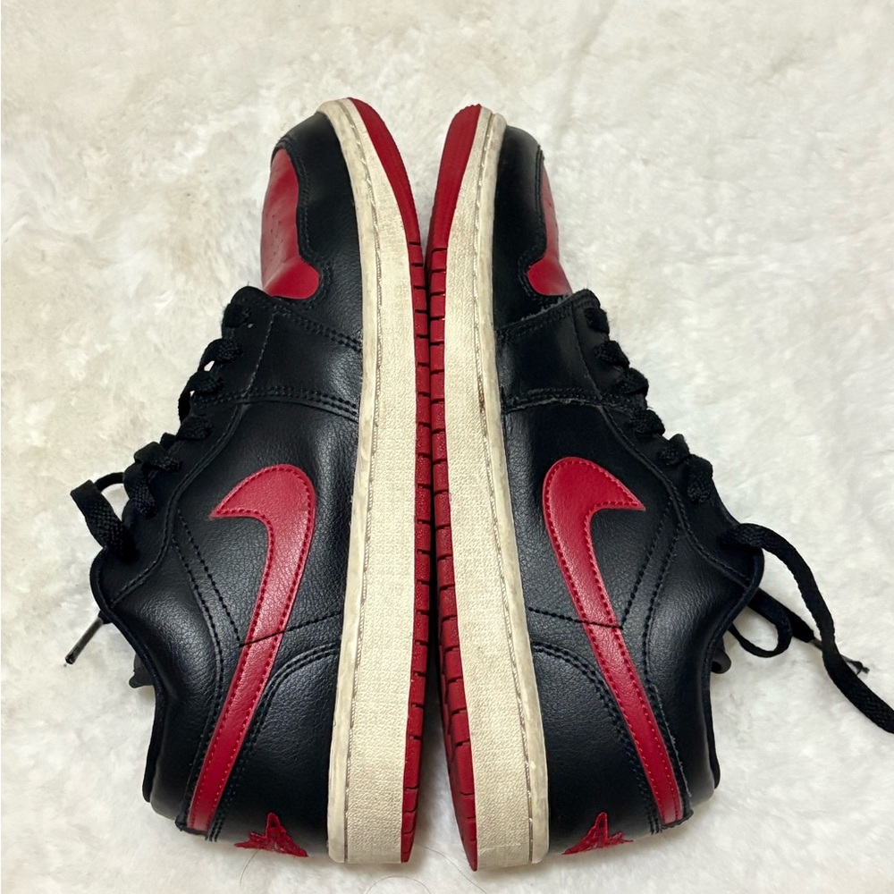 Nike Air Jordan 1 Low 'Bred Sail' Black and Red Men's Sneakers